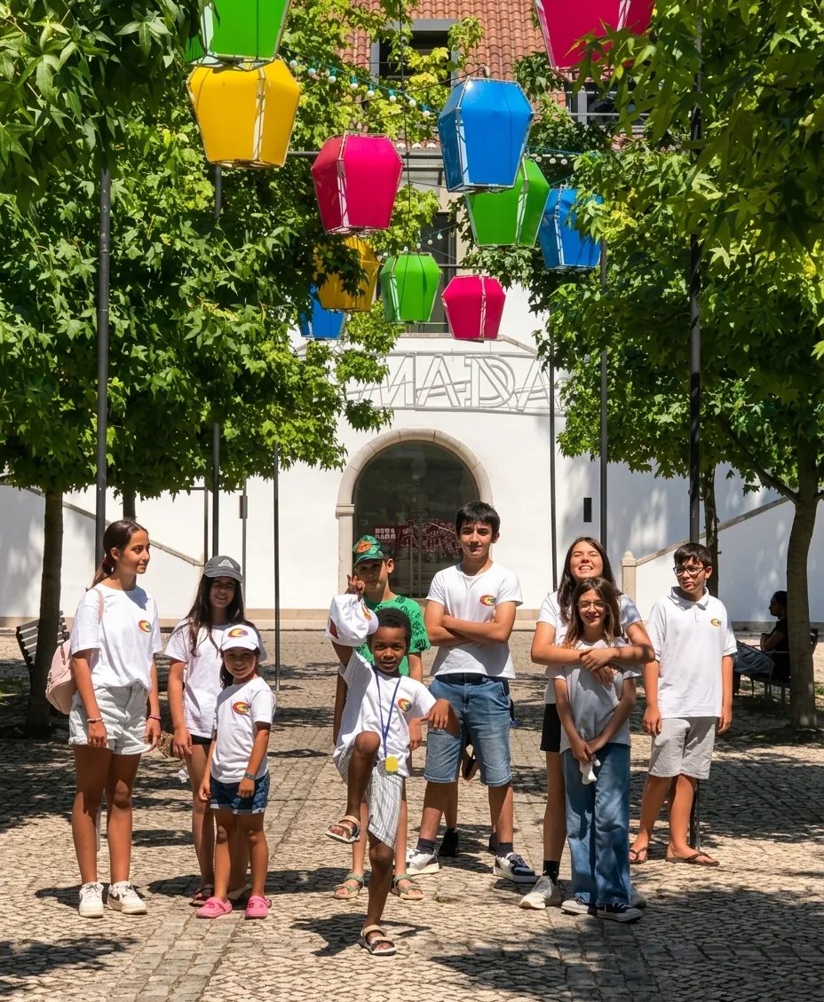 Alunos Atrium7 numa atividade ao ar livre