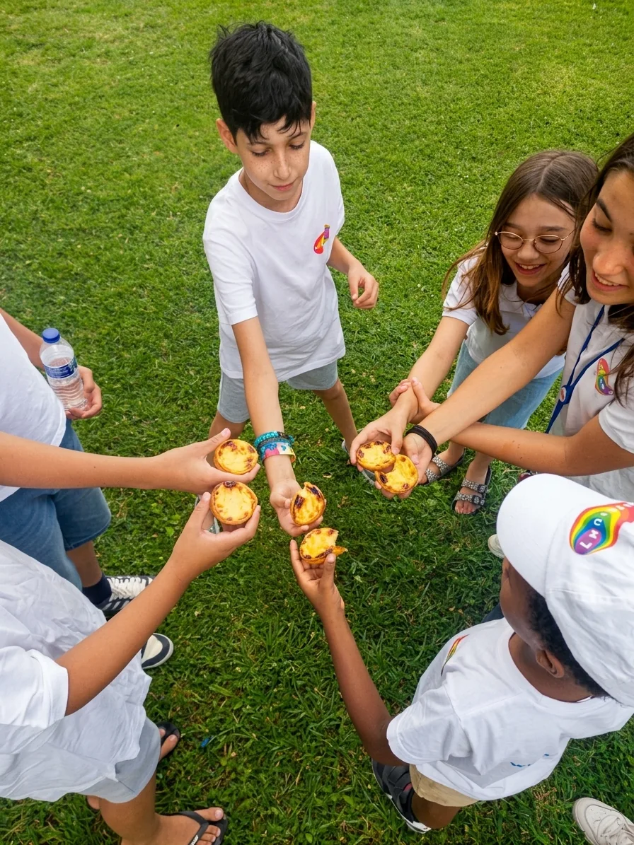 Alunos Atrium7 a partilhar uma experiência em grupo